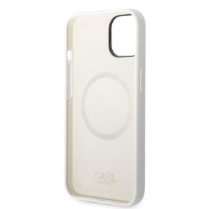 Оригинален твърд гръб KARL LAGERFELD Silicone Choupette MagSafe KLHMP14MSNCHBCH - iPhone 14 Plus бял - Img 7