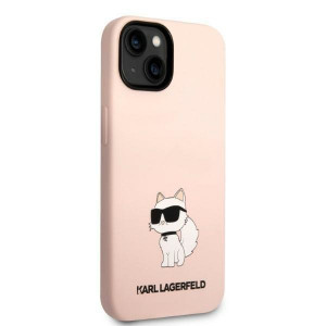 Оригинален твърд гръб KARL LAGERFELD Silicone Choupette KLHCP14MSNCHBCP - iPhone 14 Plus розов - Img 4