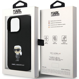 Оригинален твърд гръб KARL LAGERFELD Silicone Ikonik Metal Pin KLHCP14XSMHKNPK case - iPhone 14 Pro Max черен - Img 8