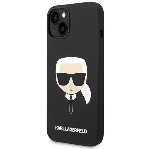 Оригинален твърд гръб KARL LAGERFELD Silicone Karl's Head KLHCP14MSLKHBK - iPhone 14 Plus черен - Img 2
