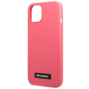 Оригинален твърд гръб KARL LAGERFELD Silicone Plaque KLHCP13SSLMP1PI - iPhone 13 mini циклама - Img 6
