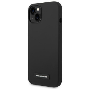 Оригинален твърд гръб KARL LAGERFELD Silicone Plaque MagSafe KLHMP14MSLMP1K - iPhone 14 Plus черен - Img 2