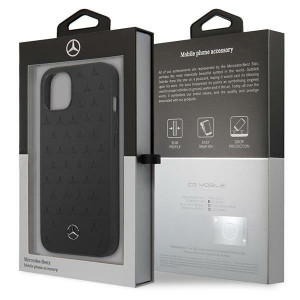 Оригинален твърд гръб MERCEDES Leather Stars MEHCP13SPSQBK - iPhone 13 mini черен - Img 8