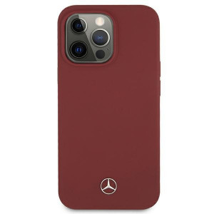 Оригинален твърд гръб MERCEDES Silicone MEHCP13LSILRE - iPhone 13 Pro червен - Img 3