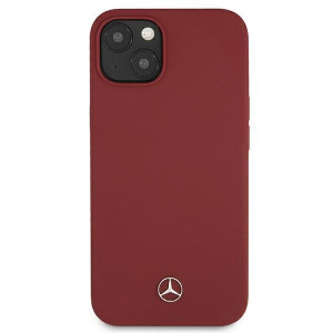 Оригинален твърд гръб MERCEDES Silicone MEHCP13SSILRE - iPhone 13 mini червен - Img 3