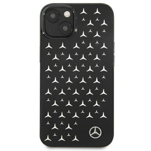 Оригинален твърд гръб MERCEDES Stars MEHCP13SESPBK - iPhone 13 mini сребрист / черен - Img 3