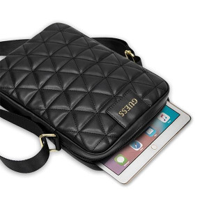 Оригинална чанта за лаптоп GUESS Quilted Tablet Bag GUTB10QLBK 10" черна - Img 4