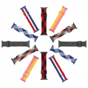 Плетена каишка DUX DUCIS Mixture - Apple Watch 41mm Series 9 / 41mm Series 8 / 41mm Series 7 / 40mm Series 6 / 40mm SE / 40mm Series 5 / 40mm Series 4 / 38mm Series 3 / 38mm Series 2 черен / червен - Img 9