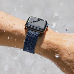 Плетена каишка UNIQ Aspen - Apple Watch 40mm SE / 40mm Series 6 / 40mm Series 5 / 40mm Series 4 / 38mm Series 3 / 38mm Series 2 / 38mm (1st gen) oxford blue - Img 8