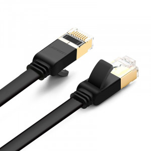 Плосък интернет кабел UGREENRJ45 cat.7 STP LAN 10 Gb/s 10m черен (NW106 11265) - Img 3