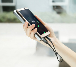 Плосък кабел за зареждане и данни със закопчалка BASEUS Nimble USB Type A към USB Type C 2A 0.23m (CATMBJ-01) черен - Img 8