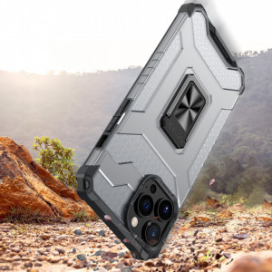 Подсилен гръб със стойка Crystal Ring - iPhone 13 Pro черен - Img 2