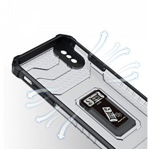 Подсилен гръб със стойка Crystal Ring - iPhone XS Max червен - Img 4