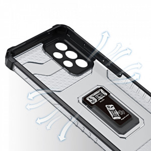 Подсилен гръб със стойка Crystal Ring - Samsung Galaxy A72 син - Img 5