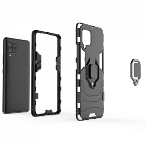 Подсилен гръб с магнитна стойка Ring Armor - Samsung Galaxy A42 5G син - Img 4