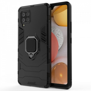 Подсилен гръб с магнитна стойка Ring Armor - Samsung Galaxy A42 5G черен - Img 9