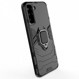 Подсилен гръб с магнитна стойка Ring Armor - Samsung Galaxy S22+ черен - Img 5