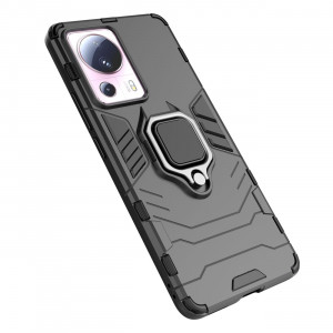 Подсилен гръб с магнитна стойка Ring Armor - Xiaomi 13 Lite черен - Img 15