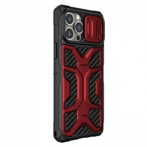 Подсилен гръб с подвижно покритие за камерата NILLKIN Adventruer - iPhone 13 Pro Max червен - Img 2