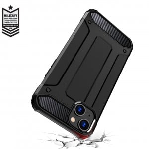 Подсилен гръб Hybrid Armor - iPhone 15 Plus черен - Img 6
