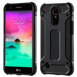 Подсилен гръб Hybrid Armor - LG K10 черен - Img 1