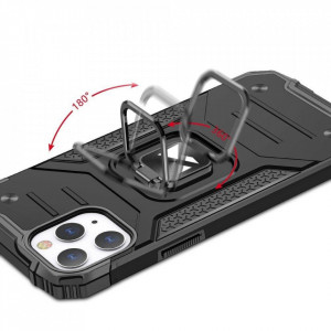 Подсилен гръб WOZINSKY Ring Armor със стойка - iPhone 13 mini син - Img 5