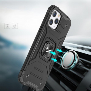 Подсилен гръб WOZINSKY Ring Armor със стойка - iPhone 13 Pro розов - Img 6