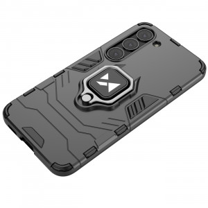 Подсилен гръб WOZINSKY Ring Armor със стойка - Samsung Galaxy S23+ черен - Img 10