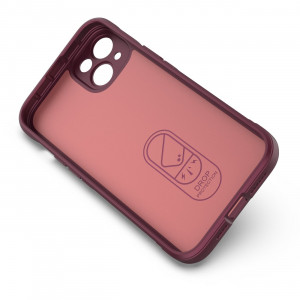 Подсилен гъвкав гръб Magic Shield - iPhone 14 Plus бордо - Img 2