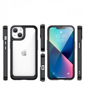 Прозрачен гръб с гел рамка Outer Space - iPhone 14 черен - Img 2