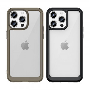 Прозрачен гръб с гел рамка Outer Space - iPhone 15 червен - Img 6