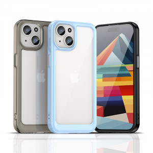 Прозрачен гръб с гел рамка Outer Space - iPhone 15 червен - Img 4