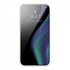 Прозрачен гръб с цветна рамка BASEUS Crystal - iPhone 13 Pro сив - Img 2
