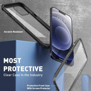 Прозрачен калъф 360° с черна рамка SUPCASE Iblsn Ares - iPhone 13 - Img 2
