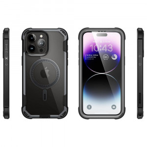 Прозрачен калъф 360° с черна рамка SUPCASE IBLSN ARES MagSafe - iPhone 15 Pro Max - Img 3