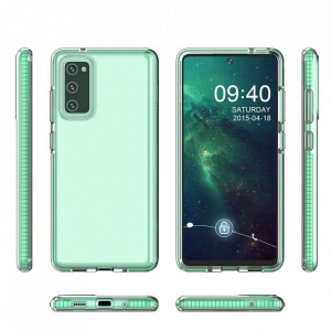 Прозрачен силиконов гръб с цветен кант Spring - Samsung Galaxy A72 светлорозов - Img 5