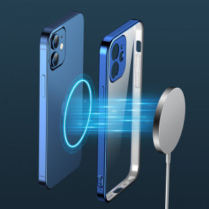 Прозрачен ултратънък гръб JOYROOM New Beauty с цветна рамка - iPhone 12 mini червен - Img 9