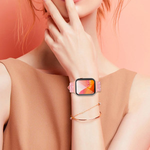 Силиконова каишка с кристали KINGXBAR Crystal - Apple Watch 40mm SE / 40mm Series 6 / 40mm Series 5 / 40mm Series 4 / 38mm Series 3 / 38mm Series 2 розов - Img 8