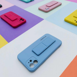 Силиконов гръб със стойка WOZINSKY Kickstand - iPhone 12 Pro сив - Img 10