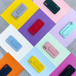 Силиконов гръб със стойка WOZINSKY Kickstand - iPhone 12 Pro сив - Img 11
