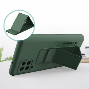 Силиконов гръб със стойка WOZINSKY Kickstand - Samsung Galaxy A42 5G тъмносин - Img 2