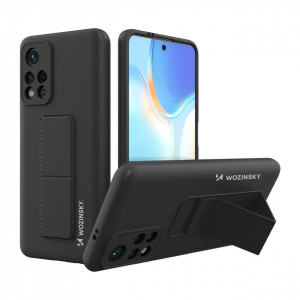Силиконов гръб със стойка WOZINSKY Kickstand - Xiaomi Redmi Note 11 / 11S черен - Img 1
