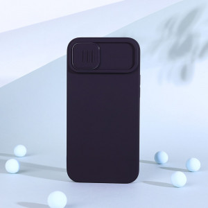 Силиконов гръб с подвижно покритие за камерата NILLKIN CamShield Silky Silicone - iPhone 14 среднощно синьо - Img 18