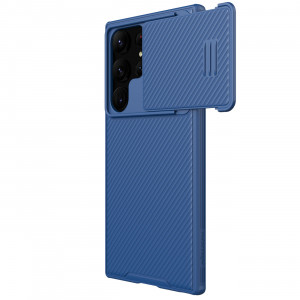 Силиконов гръб с подвижно покритие за камерата NILLKIN CamShield S - Samsung Galaxy S23 Ultra син - Img 3