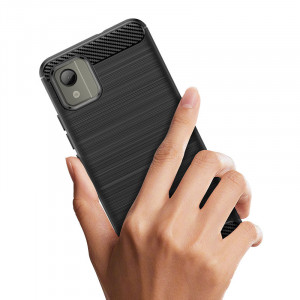 Силиконов гръб Carbon - Nokia C110 черен - Img 5