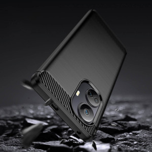 Силиконов гръб Carbon - Realme 10 Pro+ 5G черен - Img 4