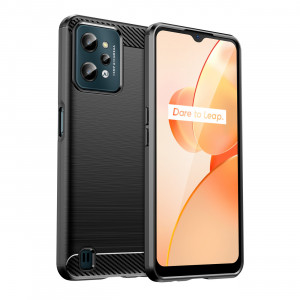 Силиконов гръб Carbon - Realme C31 черен - Img 1