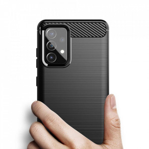 Силиконов гръб Carbon - Samsung Galaxy A72 черен - Img 6