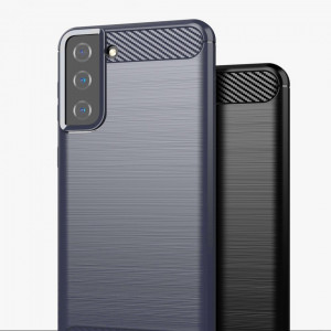 Силиконов гръб Carbon - Samsung Galaxy S21+ 5G син - Img 4