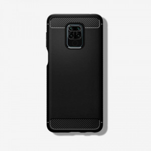 Силиконов гръб Carbon - Xiaomi Redmi 10X 4G / Redmi Note 9 черен - Img 7